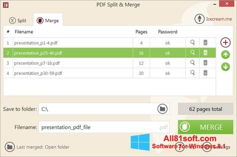 لقطة شاشة PDF Split and Merge لنظام التشغيل Windows 8.1