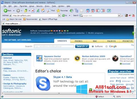 لقطة شاشة Sleipnir لنظام التشغيل Windows 8.1