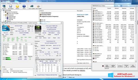 لقطة شاشة HWiNFO لنظام التشغيل Windows 8.1