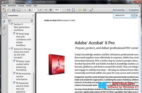 لقطة شاشة Adobe Reader لنظام التشغيل Windows 8.1
