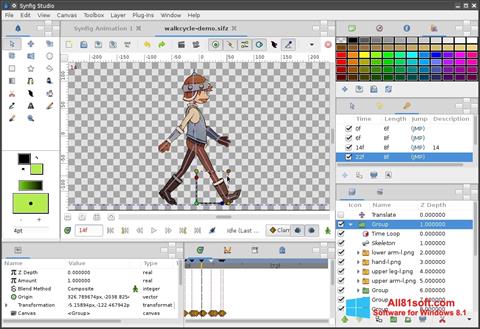 لقطة شاشة Synfig Studio لنظام التشغيل Windows 8.1