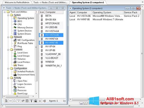 لقطة شاشة Remote Administration Tool لنظام التشغيل Windows 8.1