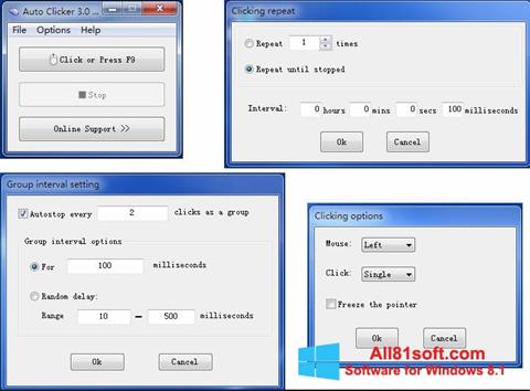 لقطة شاشة GS Auto Clicker لنظام التشغيل Windows 8.1