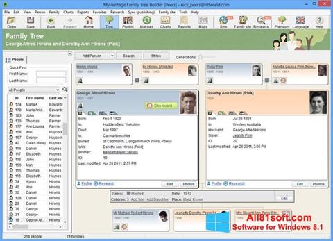لقطة شاشة Family Tree Builder لنظام التشغيل Windows 8.1