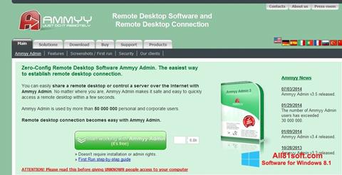 لقطة شاشة Ammyy Admin لنظام التشغيل Windows 8.1