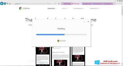 لقطة شاشة Google Chrome Offline Installer لنظام التشغيل Windows 8.1
