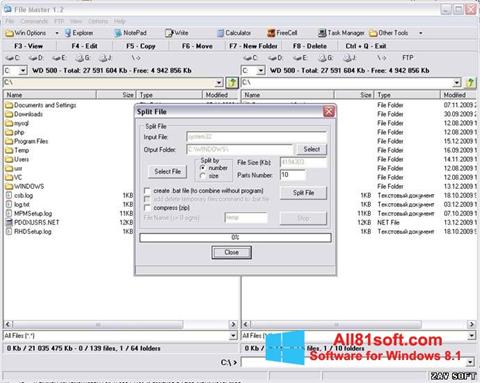 لقطة شاشة File Master لنظام التشغيل Windows 8.1
