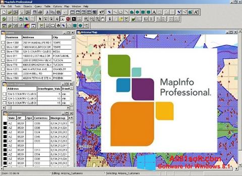 لقطة شاشة MapInfo Professional لنظام التشغيل Windows 8.1