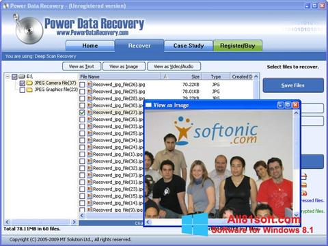لقطة شاشة Power Data Recovery لنظام التشغيل Windows 8.1