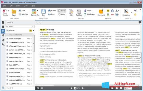لقطة شاشة ABBYY PDF Transformer لنظام التشغيل Windows 8.1