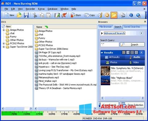 لقطة شاشة Nero Burning ROM لنظام التشغيل Windows 8.1