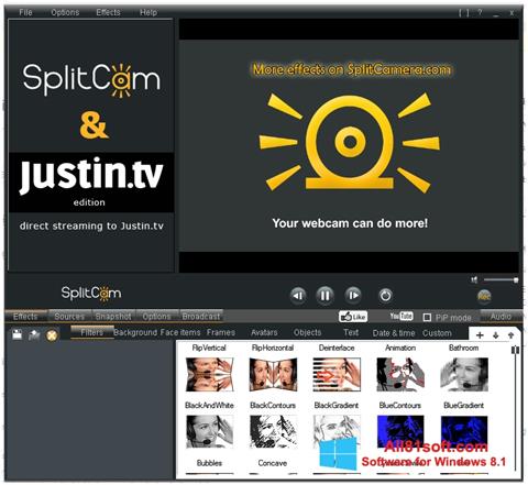 لقطة شاشة SplitCam لنظام التشغيل Windows 8.1