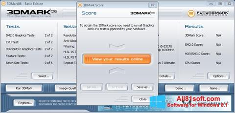 لقطة شاشة 3DMark06 لنظام التشغيل Windows 8.1