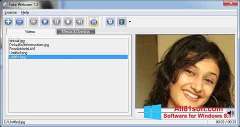 لقطة شاشة Fake Webcam لنظام التشغيل Windows 8.1