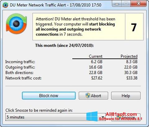 لقطة شاشة DU Meter لنظام التشغيل Windows 8.1