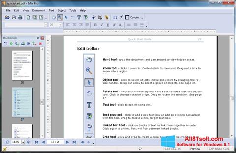 لقطة شاشة Infix PDF Editor لنظام التشغيل Windows 8.1