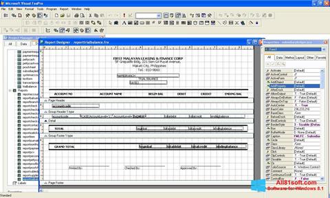 لقطة شاشة Microsoft Visual FoxPro لنظام التشغيل Windows 8.1