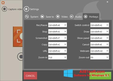 لقطة شاشة Icecream Screen Recorder لنظام التشغيل Windows 8.1