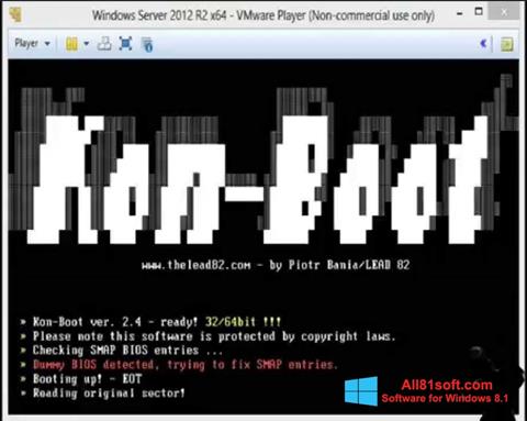 لقطة شاشة Kon-Boot لنظام التشغيل Windows 8.1