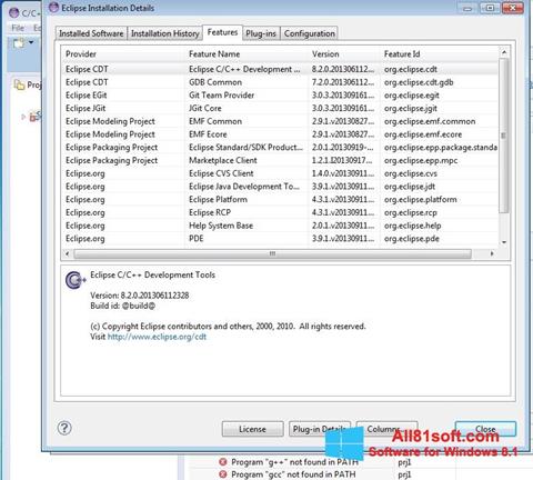 لقطة شاشة Eclipse لنظام التشغيل Windows 8.1