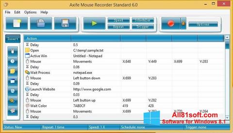 لقطة شاشة Mouse Recorder لنظام التشغيل Windows 8.1