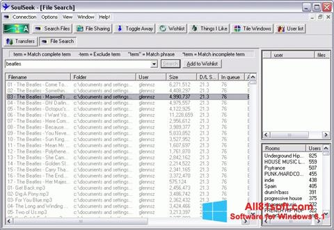 لقطة شاشة Soulseek لنظام التشغيل Windows 8.1