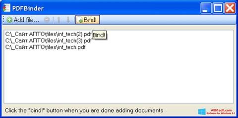 لقطة شاشة PDFBinder لنظام التشغيل Windows 8.1