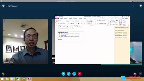 لقطة شاشة Skype for Business لنظام التشغيل Windows 8.1