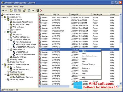 لقطة شاشة DeviceLock لنظام التشغيل Windows 8.1