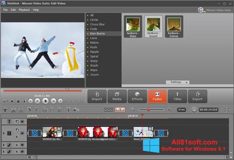 لقطة شاشة Movavi Video Suite لنظام التشغيل Windows 8.1