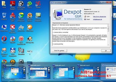 لقطة شاشة Dexpot لنظام التشغيل Windows 8.1