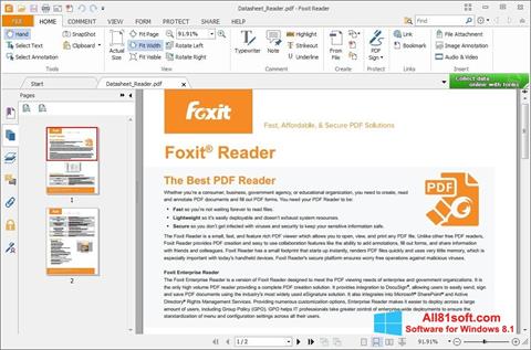 لقطة شاشة Foxit Reader لنظام التشغيل Windows 8.1
