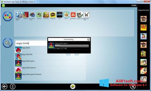 لقطة شاشة BlueStacks لنظام التشغيل Windows 8.1