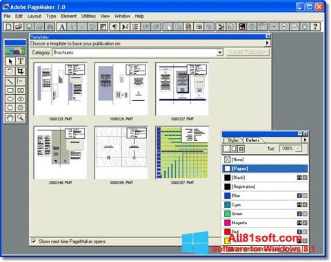 لقطة شاشة Adobe PageMaker لنظام التشغيل Windows 8.1