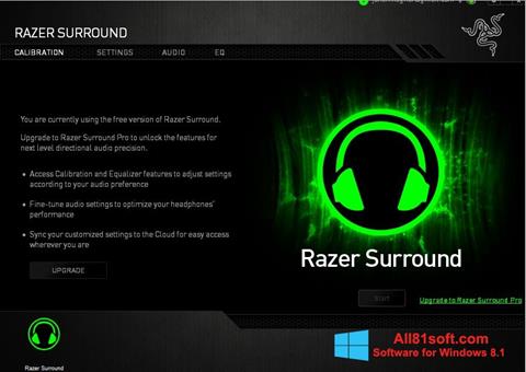 لقطة شاشة Razer Surround لنظام التشغيل Windows 8.1