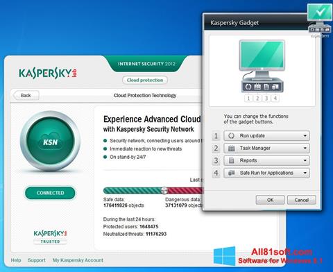 لقطة شاشة Kaspersky Internet Security لنظام التشغيل Windows 8.1