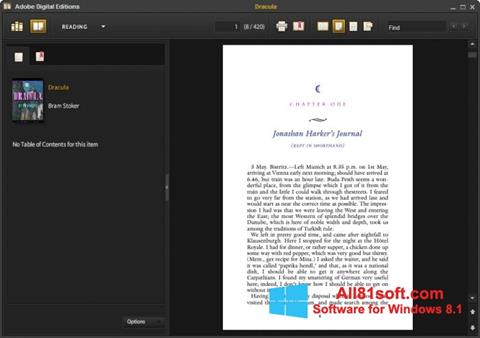 لقطة شاشة Adobe Digital Editions لنظام التشغيل Windows 8.1