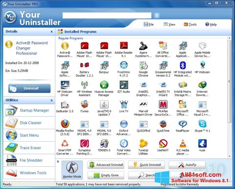 لقطة شاشة Your Uninstaller لنظام التشغيل Windows 8.1