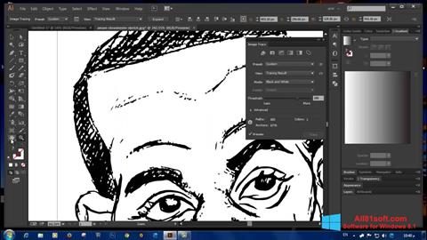 لقطة شاشة Adobe Illustrator CC لنظام التشغيل Windows 8.1