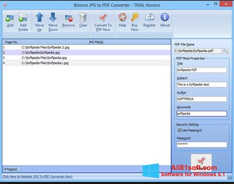 لقطة شاشة Image To PDF Converter لنظام التشغيل Windows 8.1