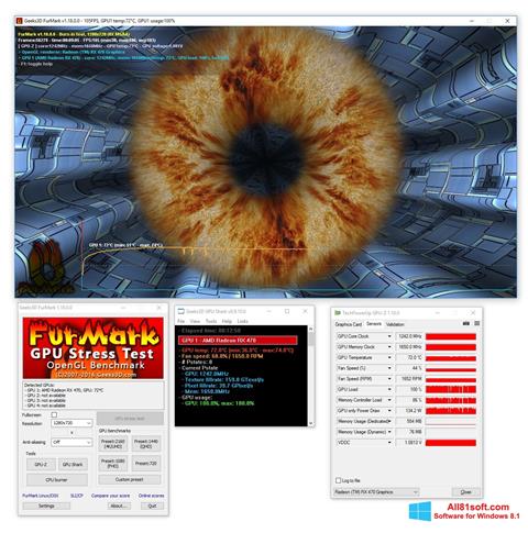 لقطة شاشة FurMark لنظام التشغيل Windows 8.1