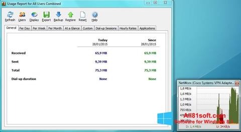 لقطة شاشة NetWorx لنظام التشغيل Windows 8.1