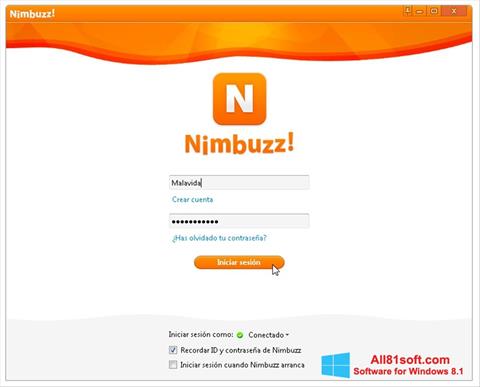 لقطة شاشة Nimbuzz لنظام التشغيل Windows 8.1