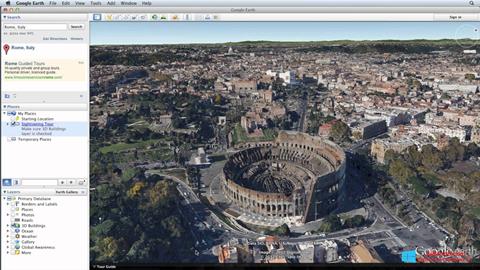 لقطة شاشة Google Earth لنظام التشغيل Windows 8.1
