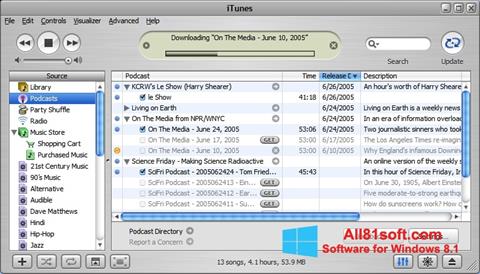 لقطة شاشة iTunes لنظام التشغيل Windows 8.1