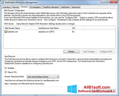 لقطة شاشة Microsoft ActiveSync لنظام التشغيل Windows 8.1