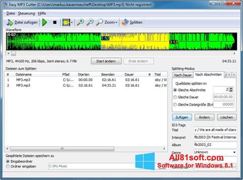 لقطة شاشة MP3 Cutter لنظام التشغيل Windows 8.1