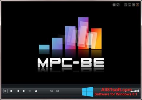 لقطة شاشة MPC-BE لنظام التشغيل Windows 8.1