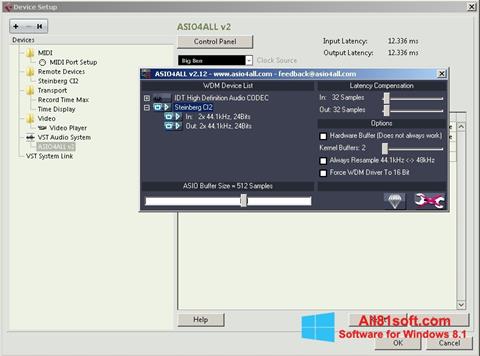 لقطة شاشة ASIO4ALL لنظام التشغيل Windows 8.1