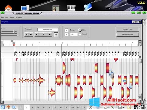 لقطة شاشة Melodyne لنظام التشغيل Windows 8.1